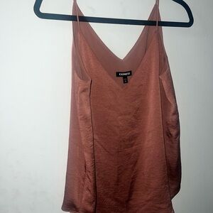 Express Rust Satin Cami Top